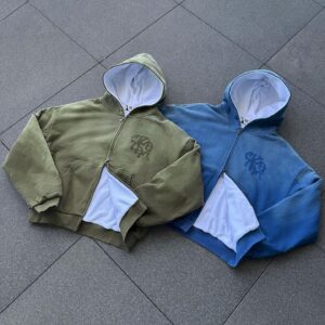 Mertra Hoodie Green & Blue Set